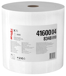 WIPES, MEDIUM DUTY, WYPALL POWERCLEAN X70, WHITE, 870 SHEETS/ROLL LARGE